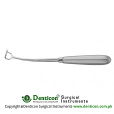 Beckmann Adenoid Curette Angled Shaft - Fig. 6 Stainless Steel, 22 cm - 8 3/4" Width 23.0 mm